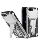 Super V Armor PC + TPU Shockproof Case with Invisible Holder For iPhone 8 Plus / 7 Plus(Silver)