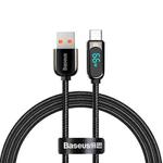 Baseus CASX020001 66W USB to USB-C / Type-C Digital Display Fast Charging Data Cable, Cable Length:1m(Black)