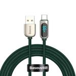 Baseus CASX020106 66W USB to USB-C / Type-C Digital Display Fast Charging Data Cable, Cable Length:2m(Dark Green)