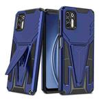 For Motorola Moto G Stylus 2021 Super V Armor PC + TPU Shockproof Case with Invisible Holder(Blue)