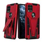 For Motorola Moto G Stylus 5G Super V Armor PC + TPU Shockproof Case with Invisible Holder(Red)