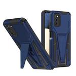 For Samsung Galaxy A02s 164mm Super V Armor PC + TPU Shockproof Case with Invisible Holder(Blue)