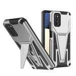 For Samsung Galaxy A02s 164mm Super V Armor PC + TPU Shockproof Case with Invisible Holder(Silver)