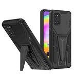 For Samsung Galaxy A31 Super V Armor PC + TPU Shockproof Case with Invisible Holder(Black)