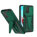 For Xiaomi Redmi 10 Super V Armor PC + TPU Shockproof Case with Invisible Holder(Dark Green)
