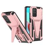 For Xiaomi Redmi 10 Super V Armor PC + TPU Shockproof Case with Invisible Holder(Rose Gold)