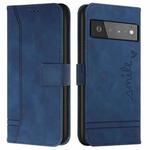 For Google Pixel 6 Pro Retro Skin Feel Horizontal Flip Soft TPU + PU Leather Case(Blue)