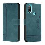 For Motorola Moto E20 Retro Skin Feel Horizontal Flip Soft TPU + PU Leather Case(Dark Green)