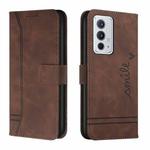 For OnePlus 9RT 5G Retro Skin Feel Horizontal Flip Soft TPU + PU Leather Case(Coffee)