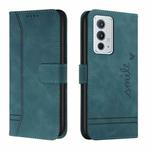 For OnePlus 9RT 5G Retro Skin Feel Horizontal Flip Soft TPU + PU Leather Case(Dark Green)