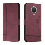 For Nokia G10 / G20 / G30 Retro Skin Feel Horizontal Flip Soft TPU + PU Leather Case(Wine Red)