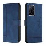 For Xiaomi Mi 11T Pro Retro Skin Feel Horizontal Flip Soft TPU + PU Leather Case(Blue)