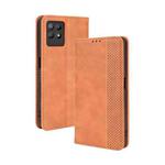 For OPPO Realme 8i Magnetic Buckle Retro Crazy Horse Texture Horizontal Flip Leather Case with Holder & Card Slots & Photo Frame(Brown)