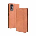 For Tecno Pova 2 Magnetic Buckle Retro Crazy Horse Texture Horizontal Flip Leather Case with Holder & Card Slots & Photo Frame(Brown)