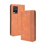 For vivo Y33s / Y21 / Y21s Magnetic Buckle Retro Crazy Horse Texture Horizontal Flip Leather Case with Holder & Card Slots & Photo Frame(Brown)