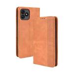 For Blackview Oscal C20 Magnetic Buckle Retro Crazy Horse Texture Horizontal Flip Leather Case with Holder & Card Slots & Photo Frame(Brown)