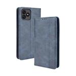 For Blackview Oscal C20 Magnetic Buckle Retro Crazy Horse Texture Horizontal Flip Leather Case with Holder & Card Slots & Photo Frame(Blue)