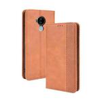 For Nokia C30 Magnetic Buckle Retro Crazy Horse Texture Horizontal Flip Leather Case with Holder & Card Slots & Photo Frame(Brown)