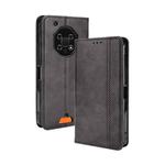 For Oukitel WP13 5G Magnetic Buckle Retro Crazy Horse Texture Horizontal Flip Leather Case with Holder & Card Slots & Photo Frame(Black)