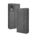 For Xiaomi Civi Magnetic Buckle Retro Crazy Horse Texture Horizontal Flip Leather Case with Holder & Card Slots & Photo Frame(Black)