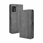 For Umidigi A11 Pro Max Magnetic Buckle Retro Crazy Horse Texture Horizontal Flip Leather Case with Holder & Card Slots & Photo Frame(Black)