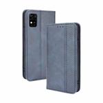 For ZTE Blade A31 Magnetic Buckle Retro Crazy Horse Texture Horizontal Flip Leather Case with Holder & Card Slots & Photo Frame(Blue)