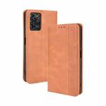 For ZTE Blade V30 Vita / V2022 Magnetic Buckle Retro Crazy Horse Texture Horizontal Flip Leather Case with Holder & Card Slots & Photo Frame(Brown)