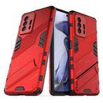 For Xiaomi Mi 11T / 11T Pro Punk Armor 2 in 1 PC + TPU Shockproof Case with Invisible Holder(Red)