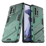 For Xiaomi Mi 11T / 11T Pro Punk Armor 2 in 1 PC + TPU Shockproof Case with Invisible Holder(Green)