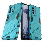 For Xiaomi Mi 11T / 11T Pro Punk Armor 2 in 1 PC + TPU Shockproof Case with Invisible Holder(Blue)