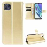 For Motorola Moto G50 5G Crazy Horse Texture Horizontal Flip Leather Case with Holder & Card Slots & Lanyard(Gold)