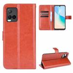 For vivo Y33s / Y21 / Y21s Crazy Horse Texture Horizontal Flip Leather Case with Holder & Card Slots & Lanyard(Brown)