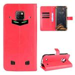 For Doogee S88 Plus / S88 Pro Crazy Horse Texture Horizontal Flip Leather Case with Holder & Card Slots & Lanyard(Red)