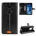 For Oukitel WP13 5G Crazy Horse Texture Horizontal Flip Leather Case with Holder & Card Slots & Lanyard(Black)