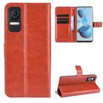 For Xiaomi Civi Crazy Horse Texture Horizontal Flip Leather Case with Holder & Card Slots & Lanyard(Brown)