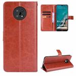 For Nokia C50 5G Crazy Horse Texture Horizontal Flip Leather Case with Holder & Card Slots & Lanyard(Brown)