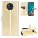 For Nokia C50 5G Crazy Horse Texture Horizontal Flip Leather Case with Holder & Card Slots & Lanyard(Gold)