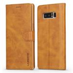 For Galaxy Note 8 LC.IMEEKE Calf Texture Horizontal Flip Leather Case, with Holder & Card Slots & Wallet(Yellow)