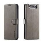 For Galaxy A80 / A90 LC.IMEEKE Calf Texture Horizontal Flip Leather Case, with Holder & Card Slots & Wallet(Grey)