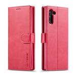 For Galaxy Note 10 LC.IMEEKE Calf Texture Horizontal Flip Leather Case, with Holder & Card Slots & Wallet(Rose Red)