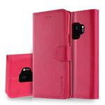 For Galaxy S9 LC.IMEEKE Calf Texture Horizontal Flip Leather Case, with Holder & Card Slots & Wallet(Rose Red)
