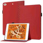 Rhombus Skin Feel Horizontal Flip Tablet Leather Case with Card Slots & Holder & Sleep / Wake-up Function For iPad mini (2019) / 4 / 3 / 2(Red)