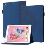 Rhombus Skin Feel Horizontal Flip Tablet Leather Case with Card Slots & Holder & Sleep / Wake-up Function For iPad 9.7 2018 / 2017(Royal Blue)