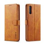For Galaxy A70 LC.IMEEKE Calf Texture Horizontal Flip Leather Case, with Holder & Card Slots & Wallet(Yellow)