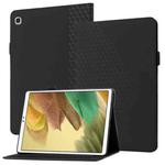 For Samsung Galaxy Tab A7 Lite 8.7 T220/T225 Rhombus Skin Feel Horizontal Flip Tablet Leather Case with Card Slots & Holder(Black)