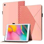 For Samsung Tab A 8.0 2019 T290/T295/T297 Rhombus Skin Feel Horizontal Flip Tablet Leather Case with Card Slots & Holder(Rose Gold)