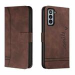 For Samsung Galaxy S22 Retro Skin Feel Horizontal Flip Soft TPU + PU Leather Case(Coffee)