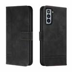 For Samsung Galaxy S22 Retro Skin Feel Horizontal Flip Soft TPU + PU Leather Case(Black)