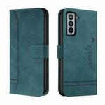 For Samsung Galaxy S22 Retro Skin Feel Horizontal Flip Soft TPU + PU Leather Case(Dark Green)