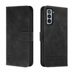 For Samsung Galaxy S22+ Retro Skin Feel Horizontal Flip Soft TPU + PU Leather Case(Black)